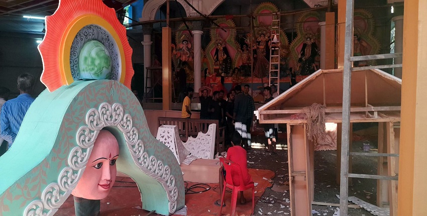 জ্যৈষ্ঠপুরায় এবার মাহিষ্মতী সাম্রাজ্যে দুর্গোৎসব জ্যৈষ্ঠপুরা,মাহিষ্মতী, সাম্রাজ্যে, দুর্গোৎসব